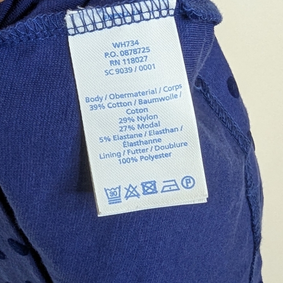 Boden Blue Flocked Spot Ponte Knit Dress WH734 Size 8L - Picture 6 of 6